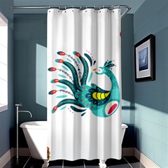 Peacock T-shirtsteal Your Heart Peacock 66 T-shirt Shower Curtain 36  X 72  (stall)  by EnriqueJohnson