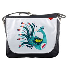 Peacock T-shirtsteal Your Heart Peacock 66 T-shirt Messenger Bag by EnriqueJohnson