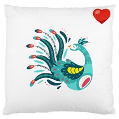 Peacock T-shirtsteal Your Heart Peacock 66 T-shirt Large Cushion Case (one Side) by EnriqueJohnson