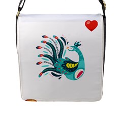 Peacock T-shirtsteal Your Heart Peacock 66 T-shirt Flap Closure Messenger Bag (l) by EnriqueJohnson