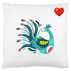 Peacock T-shirtsteal Your Heart Peacock 66 T-shirt Large Premium Plush Fleece Cushion Case (two Sides) by EnriqueJohnson