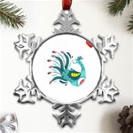 Peacock T-shirtsteal Your Heart Peacock 66 T-shirt Metal Small Snowflake Ornament Front