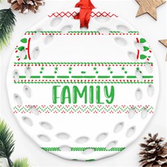 Faulkner Family Christmas T- Shirt Legend Faulkner Family Christmas T- Shirt Round Filigree Ornament (two Sides) by ZUXUMI