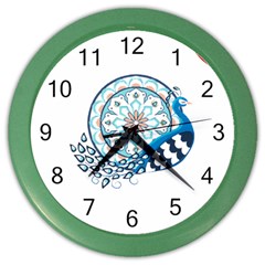 Peacock T-shirtsteal Your Heart Peacock 75 T-shirt Color Wall Clock by EnriqueJohnson