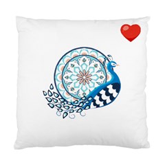 Peacock T-shirtsteal Your Heart Peacock 75 T-shirt Standard Cushion Case (two Sides) by EnriqueJohnson