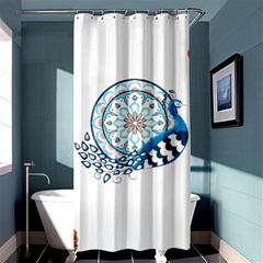 Peacock T-shirtsteal Your Heart Peacock 75 T-shirt Shower Curtain 36  X 72  (stall)  by EnriqueJohnson