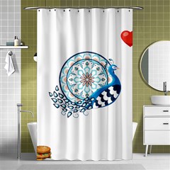 Peacock T-shirtsteal Your Heart Peacock 75 T-shirt Shower Curtain 48  X 72  (small)  by EnriqueJohnson