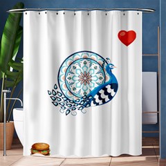 Peacock T-shirtsteal Your Heart Peacock 75 T-shirt Shower Curtain 60  X 72  (medium)  by EnriqueJohnson