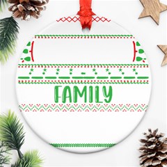 Faulkner Family Christmas T- Shirt Legend Faulkner Family Christmas T- Shirt Round Ornament (two Sides) by ZUXUMI