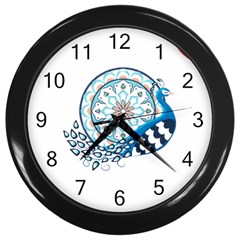 Peacock T-shirtsteal Your Heart Peacock 75 T-shirt Wall Clock (black) by EnriqueJohnson