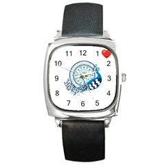 Peacock T-shirtsteal Your Heart Peacock 75 T-shirt Square Metal Watch by EnriqueJohnson