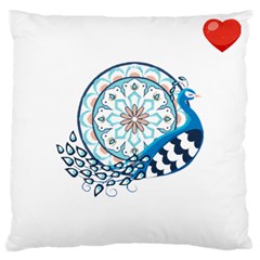 Peacock T-shirtsteal Your Heart Peacock 75 T-shirt Large Cushion Case (one Side) by EnriqueJohnson