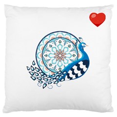 Peacock T-shirtsteal Your Heart Peacock 75 T-shirt Large Premium Plush Fleece Cushion Case (two Sides) by EnriqueJohnson