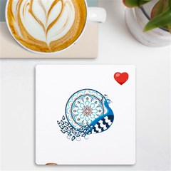 Peacock T-shirtsteal Your Heart Peacock 75 T-shirt Uv Print Square Tile Coaster  by EnriqueJohnson