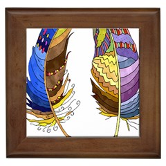 Feathers Design T- Shirtfeathers T- Shirt Framed Tile by ZUXUMI