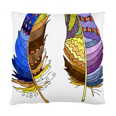 Feathers Design T- Shirtfeathers T- Shirt Standard Cushion Case (two Sides) by ZUXUMI