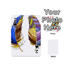 Feathers Design T- Shirtfeathers T- Shirt Playing Cards 54 Designs (mini) by ZUXUMI