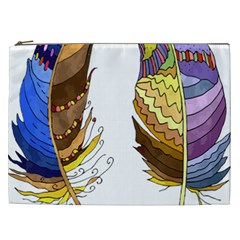 Feathers Design T- Shirtfeathers T- Shirt Cosmetic Bag (xxl) by ZUXUMI