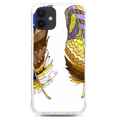 Feathers Design T- Shirtfeathers T- Shirt Iphone 12/12 Pro Tpu Uv Print Case by ZUXUMI