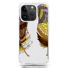 Feathers Design T- Shirtfeathers T- Shirt Iphone 14 Pro Tpu Uv Print Case by ZUXUMI