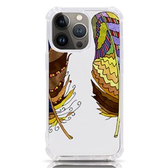 Feathers Design T- Shirtfeathers T- Shirt Iphone 13 Pro Tpu Uv Print Case by ZUXUMI