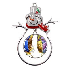 Feathers Design T- Shirtfeathers T- Shirt Metal Snowman Ornament