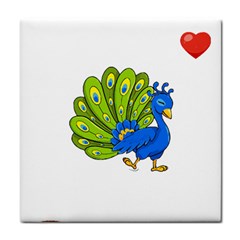 Peacock T-shirtsteal Your Heart Peacock 192 T-shirt Tile Coaster by EnriqueJohnson