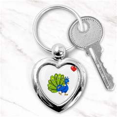 Peacock T-shirtsteal Your Heart Peacock 192 T-shirt Key Chain (heart) by EnriqueJohnson