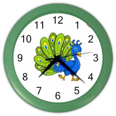 Peacock T-shirtsteal Your Heart Peacock 192 T-shirt Color Wall Clock by EnriqueJohnson