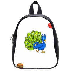 Peacock T-shirtsteal Your Heart Peacock 192 T-shirt School Bag (small) by EnriqueJohnson