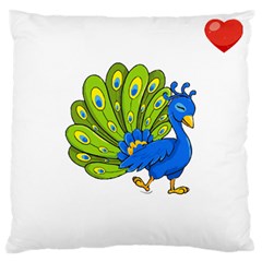 Peacock T-shirtsteal Your Heart Peacock 192 T-shirt Large Cushion Case (two Sides) by EnriqueJohnson