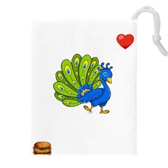 Peacock T-shirtsteal Your Heart Peacock 192 T-shirt Drawstring Pouch (5xl) by EnriqueJohnson