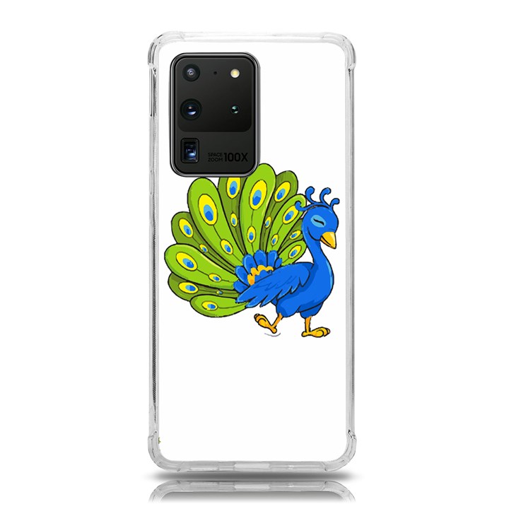 Peacock T-shirtsteal Your Heart Peacock 192 T-shirt Samsung Galaxy S20 Ultra 6.9 Inch TPU UV Case