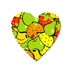 Fruit Food Wallpaper Heart Magnet by Dutashop