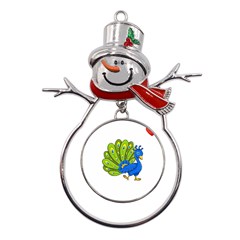 Peacock T-shirtsteal Your Heart Peacock 192 T-shirt Metal Snowman Ornament