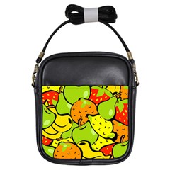 Fruit Food Wallpaper Girls Sling Bag by Dutashop