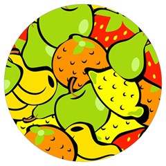 Fruit Food Wallpaper Round Trivet by Dutashop