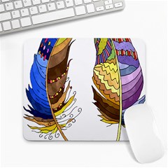 Feathers Design T- Shirtfeathers T- Shirt Large Mousepad by ZUXUMI