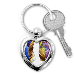 Feathers Design T- Shirtfeathers T- Shirt Key Chain (heart) by ZUXUMI