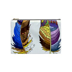 Feathers Design T- Shirtfeathers T- Shirt Cosmetic Bag (medium) by ZUXUMI