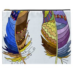 Feathers Design T- Shirtfeathers T- Shirt Cosmetic Bag (xxxl) by ZUXUMI