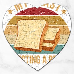 Bread Baking T- Shirt Funny Bread Baking Baker My Yeast Expecting A Bread T- Shirt Jigsaw Puzzle (heart) by JamesGoode