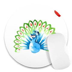 Peacock T-shirtsteal Your Heart Peacock 203 T-shirt Round Mousepad by EnriqueJohnson