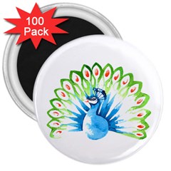 Peacock T-shirtsteal Your Heart Peacock 203 T-shirt 3  Magnets (100 Pack)