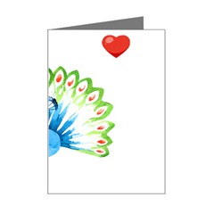 Peacock T-shirtsteal Your Heart Peacock 203 T-shirt Mini Greeting Card by EnriqueJohnson