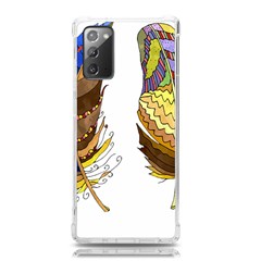 Feathers Design T- Shirtfeathers T- Shirt Samsung Galaxy Note 20 Tpu Uv Case by ZUXUMI