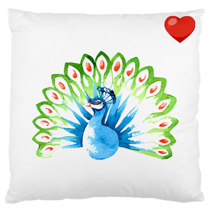 Peacock T-shirtsteal Your Heart Peacock 203 T-shirt Large Cushion Case (One Side)