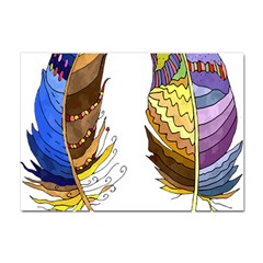 Feathers Design T- Shirtfeathers T- Shirt Crystal Sticker (a4)