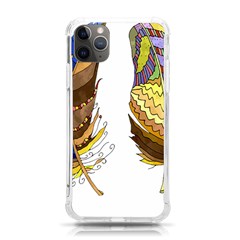 Feathers Design T- Shirtfeathers T- Shirt Iphone 11 Pro Max 6 5 Inch Tpu Uv Print Case by ZUXUMI