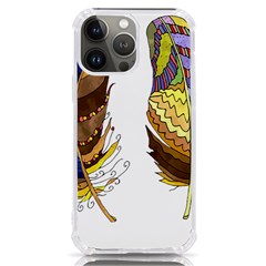 Feathers Design T- Shirtfeathers T- Shirt Iphone 13 Pro Max Tpu Uv Print Case by ZUXUMI